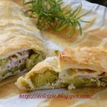 Strudel zucchine, prosciutto e formaggio